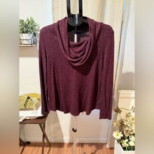Apt. 9 Women's Deep Red Cowl Neck Sweater